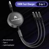 100W Fast Charger Scalable 3-in-1 Charging Cable For Citroen C5X C3 C4 Aircross Picasso Cactus Celysee e-C3 e-C4 C6 C1 C2 Berlin