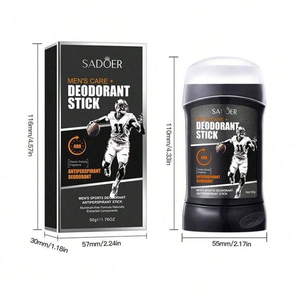 Long Lasting Mens Deodorant Stick 48H Sweat Protection Natural Ingredients Fresh Scent Odor Control for Men All Day Comfort