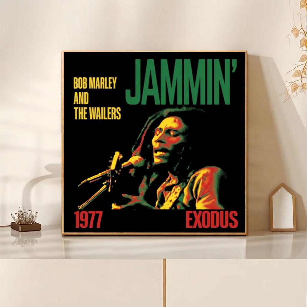Bob Marley One Love Reggae Music 5D Diy Diamond Painting Round Diamond Diy Frameless Holiday Artwork Suitable For Home Office Wall Decoration