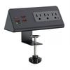 Desk Edges Mounted Power Strips with USB C Fast Charging Port and 3AC Outlets for Office Hotel Dormitory Use