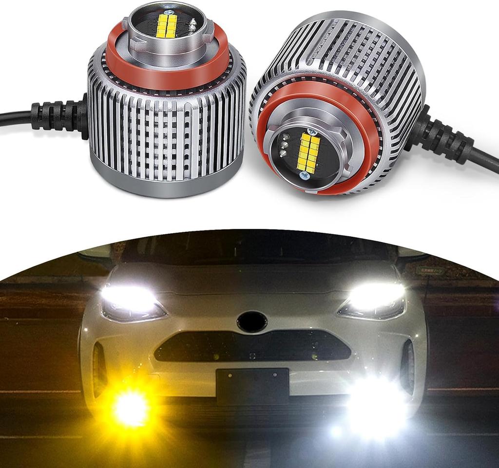 New Switchable LED Fog Super 6000lm Replacement LED Fog Lamp Bulbs for Toyota Harrier New Yaris Corolla Yaris Corolla and Vehicle Inspection Memory