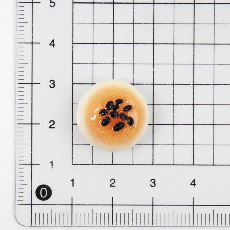10/100Pcs 3D Mini Kawaii Resin Cake Bread Parts Dollhouse Miniature Figures Scrapbook Supplies Flatback Pendant Accessories