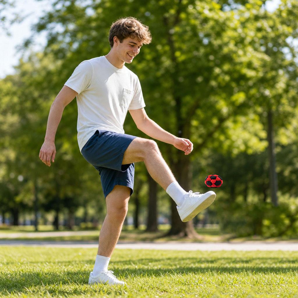 Weicher Stoff Hacky Sack Fußsack mit strapazierfähiger Naht und komfortabler Füllung, geeignet für Anfänger und Freestyle-Übungen, für den Innen- und Außenbereich