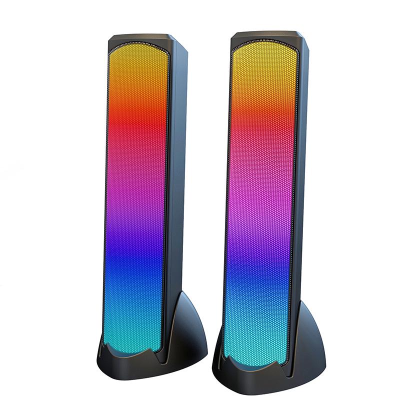 RGB Desktop Bluetooth Speaker with Subwoofer and Wired Connectivity