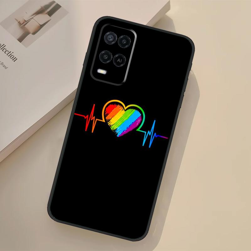 LGBT Pride Rainbow Case For Oppo A98 A78 A18 A38 A58 A60 A80 A40 A96 A76 A16 A94 A74 A54 A15 A17 A57 A77 A5 Pro
