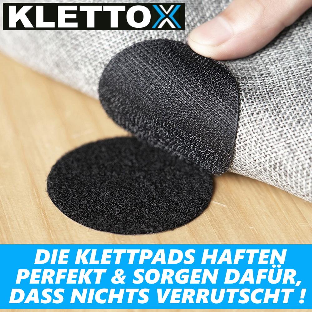 KLETTOX Velcro Pads Velcro Fastener Velcro Tape Velcro Dots Self-adhesive Round 6 Pieces