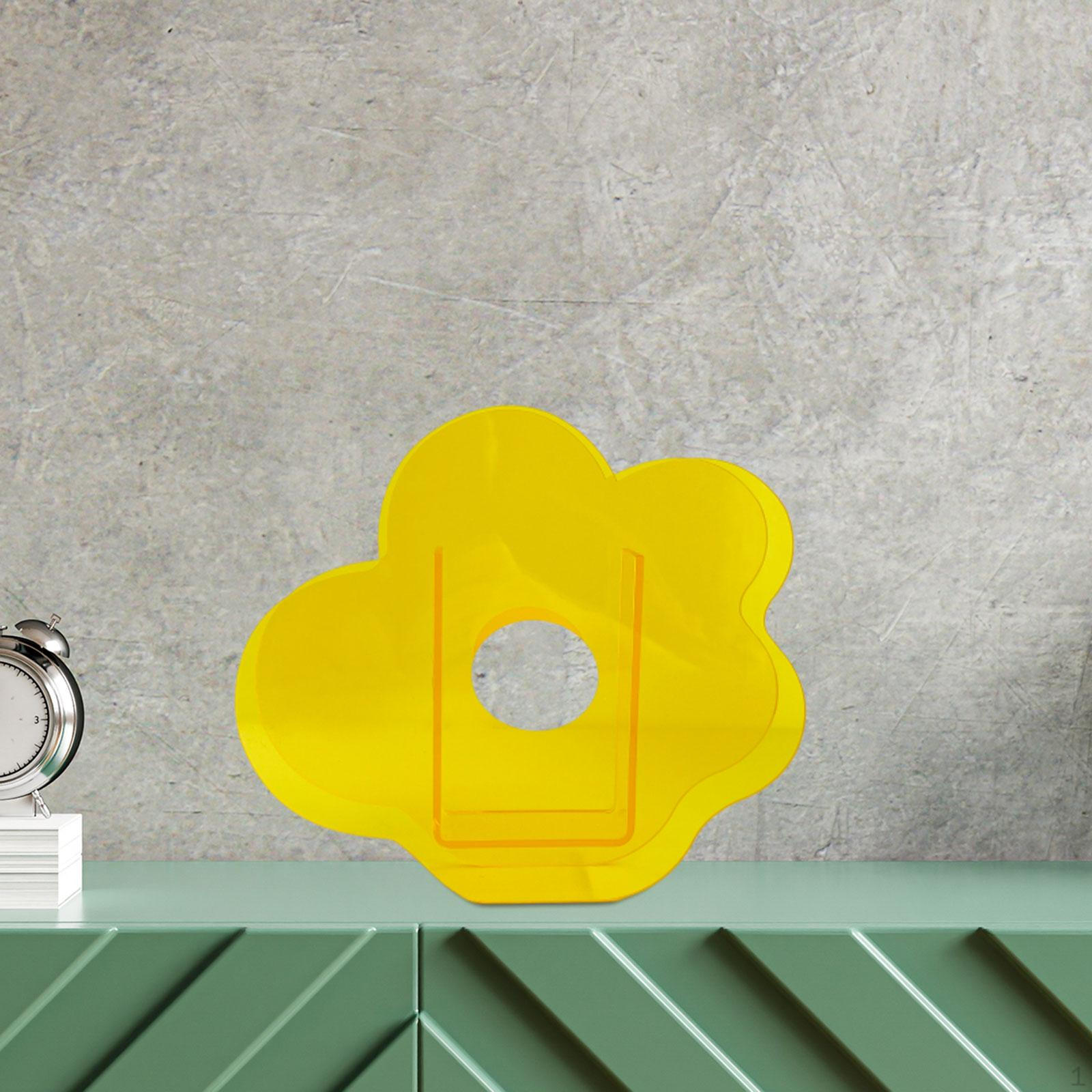 

Акриловая ваза, прозрачная ваза для цветов для украшения, современная уникальная Yellow