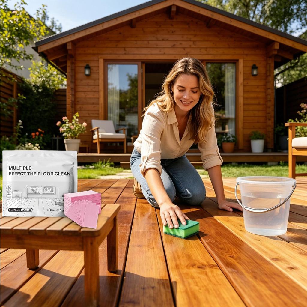 111pcs Floor Cleaning Tablet Concentrated Shine Agent Laminate Floor Clean Tablets For Wood Tile Marble Indoor Outdoor Home