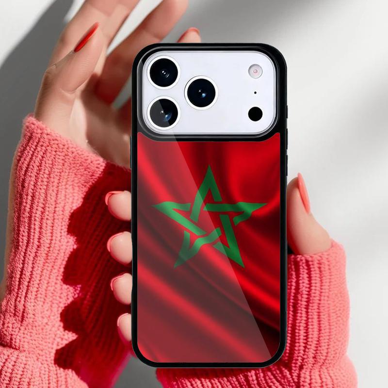 Flag of Morocco Phone Case for iPhone 17 16 15 14 13 Pro Max Back Cover for 12 11 Pro Coque