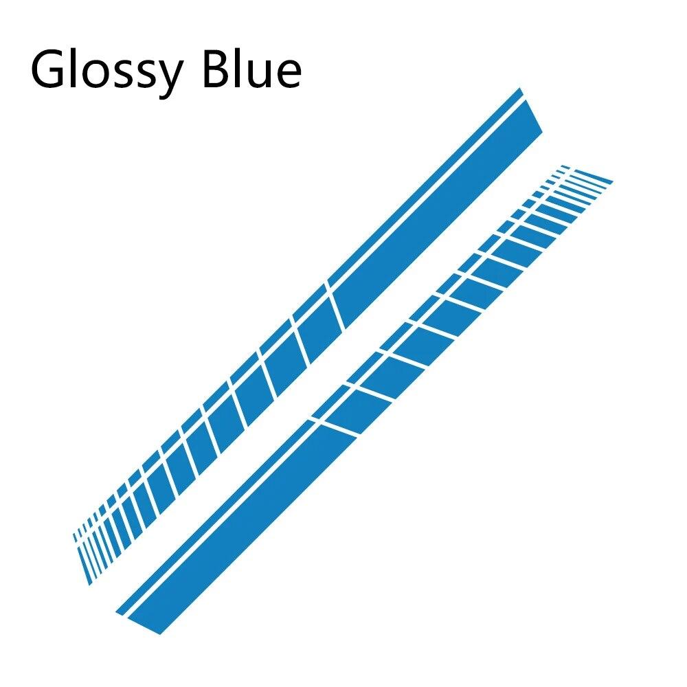 

Doordash 2 шт., модные наклейки на боковую юбку автомобиля, длинные полосатые наклейки для автотюнинга, универсальные наклейки для защиты от царапин, виниловая пленка, наклейки