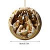 2D Painted Acrylic Nativity Christmas Pendant Christmas Tree Ornaments Creative Christmas Party Decoration Xmas Home Decor