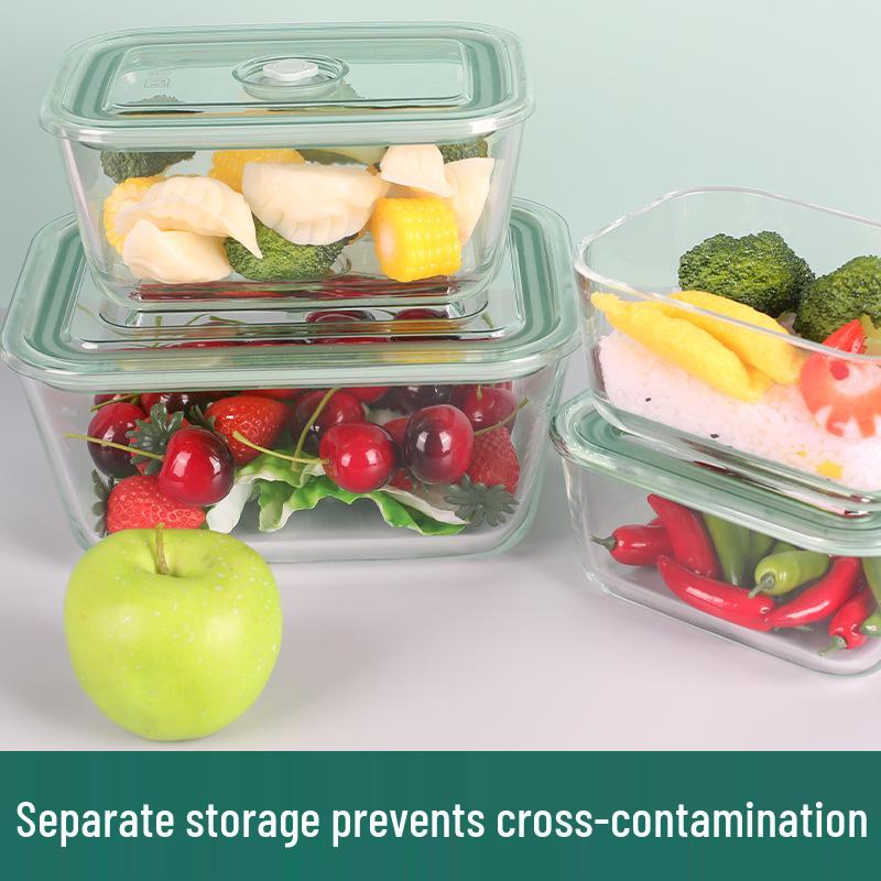 Contenitore Grande in Vetro per Conservazione di Frutta, Kimchi e Altro - Lusso Leggero, per Alimenti, Ermetico e Ideale per la Refrigerazione.