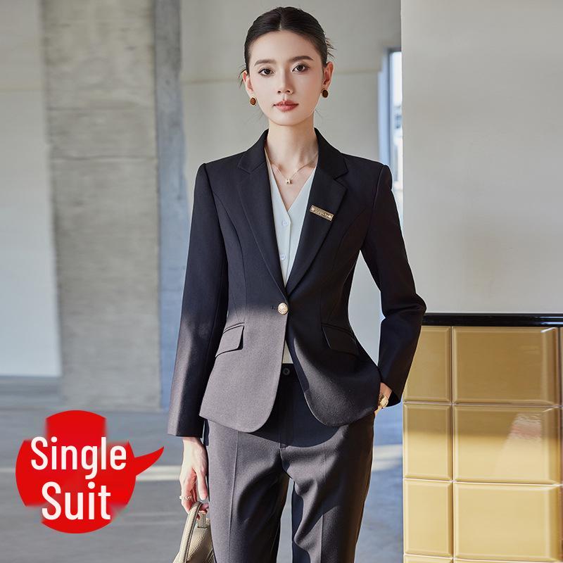 

Премиальный весенний костюм Yumeiya: Приталенная офисная одежда с коротким рукавом M