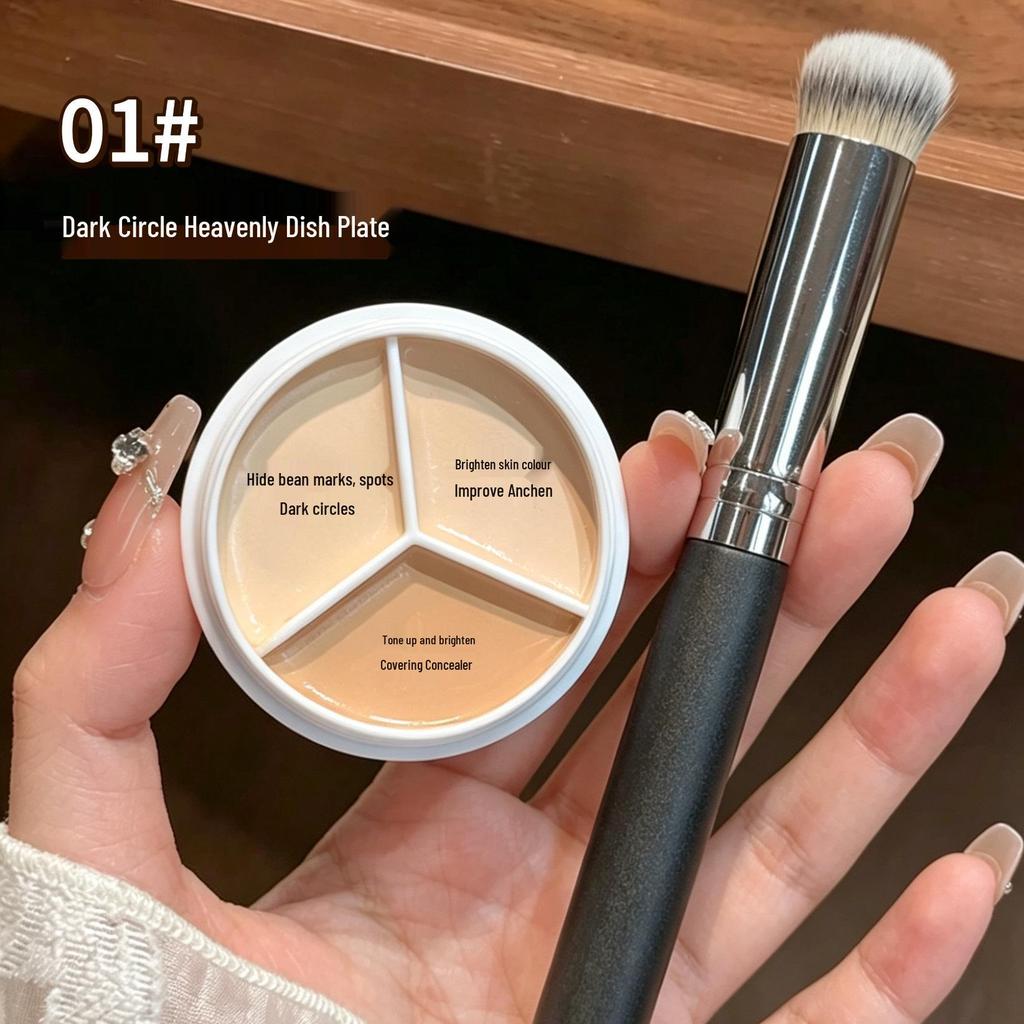 Paleta de Correctores Tres Tonos Makeup xixi: Cobertura Duradera para Pecas, Imperfecciones, Cicatrices de Acné y Ojeras