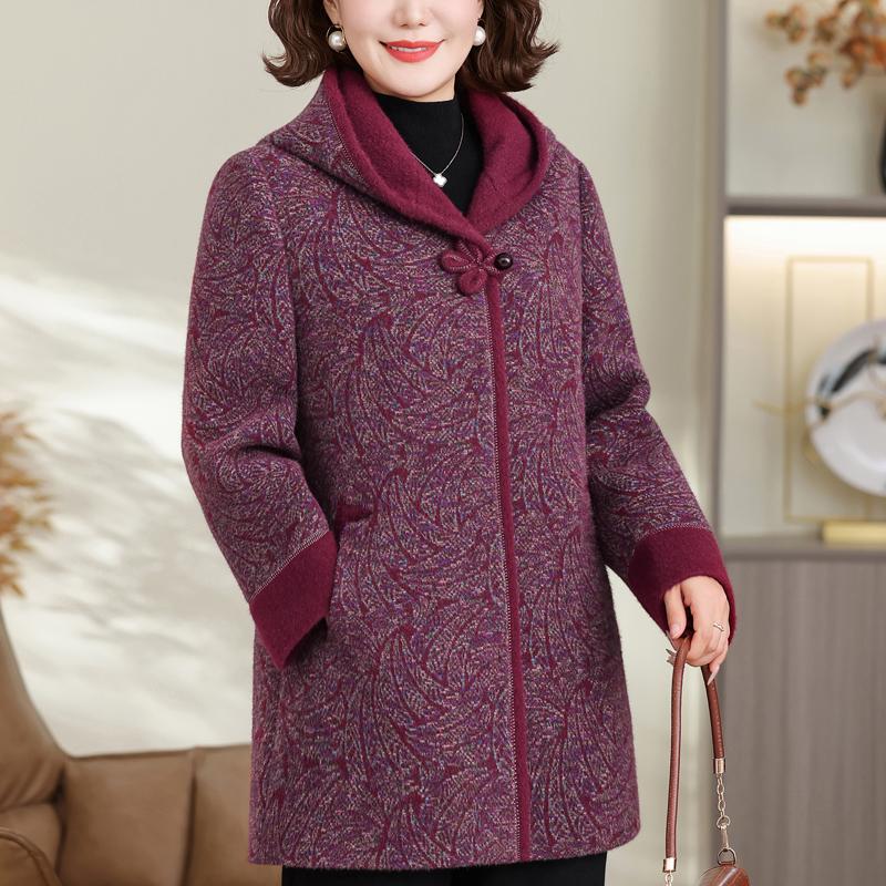 Plus Size XL-6XL Winter Jackets Woman Clothes Thick Warm Outerwears Hooded Elegant Loose Middle Age Women's Coat