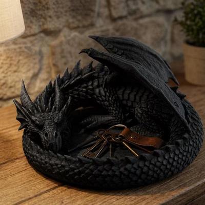 New-Creative Gothic 3D Printing Dragon Tray Dark Style Plastic Jewelry Storage Tray Decorative Desktop Organizer Key Holder