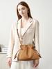 Pleated Cloud Bag: Women's Casual Cowhide Shoulder & Crossbody Bag with Drawstring for Versatile Commuting
