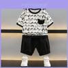 Cool Stylish Boys Summer Two Piece Set For Kids Soft Cotton Short Sleeve Outfit