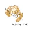 Vintage Textured Conch Stainless Steel Bangle For Women Marine Style Waterproof Cuff Bracelet Jewelry