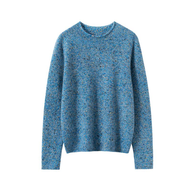 100% Cashmere Women's Round Neck Knit Sweater