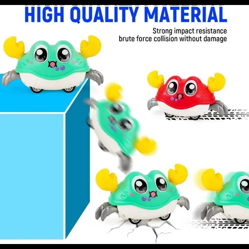Interactive Sensory Toys for Babies Featuring a Crawling Crab, Perfect for Tummy Time And Promoting Infant Learning And Toddler Development,