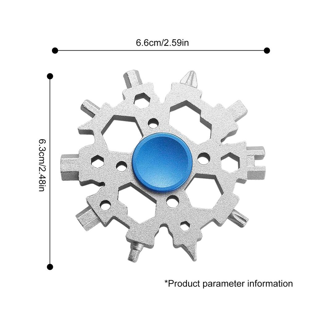 23-in-1 Fingertip Spinner Snowflake Wrench Screwdriver Bicycle Maintenance Pocket Tool Portable Multifunctional Camping Gadgets