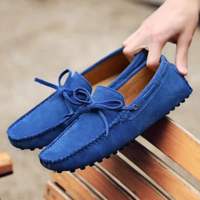 FashionLuxury Men Loafers Soft Moccasins Summer Shoes High Quality Mens Shoes Genuine Leather Suede Casual Driving Flats Big Size 38-49