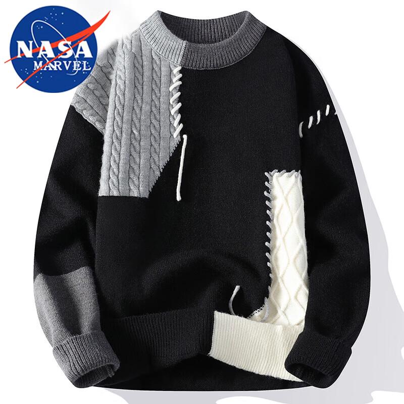 NASA MARVEL Unisex Warm Round Neck Knit Sweater
