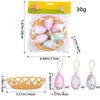 Easter Egg Pendant Creative Woven Basket Easter Egg Decorative Ornament Scene Arrangement