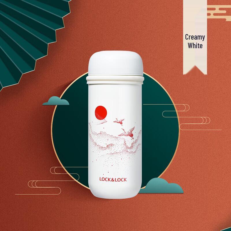 Lock&Lock Crane Dance Ceramic Lined Thermal Mug