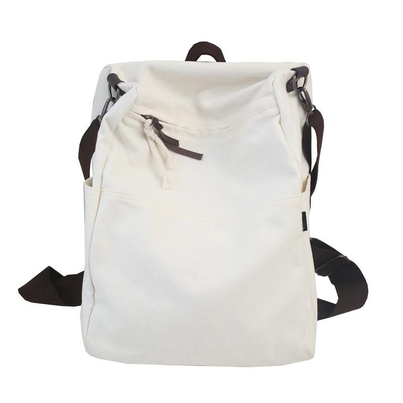 NOMK Canvas Backpack Women's Fruit Green/White/Ginger Yellow/Black MK-2506