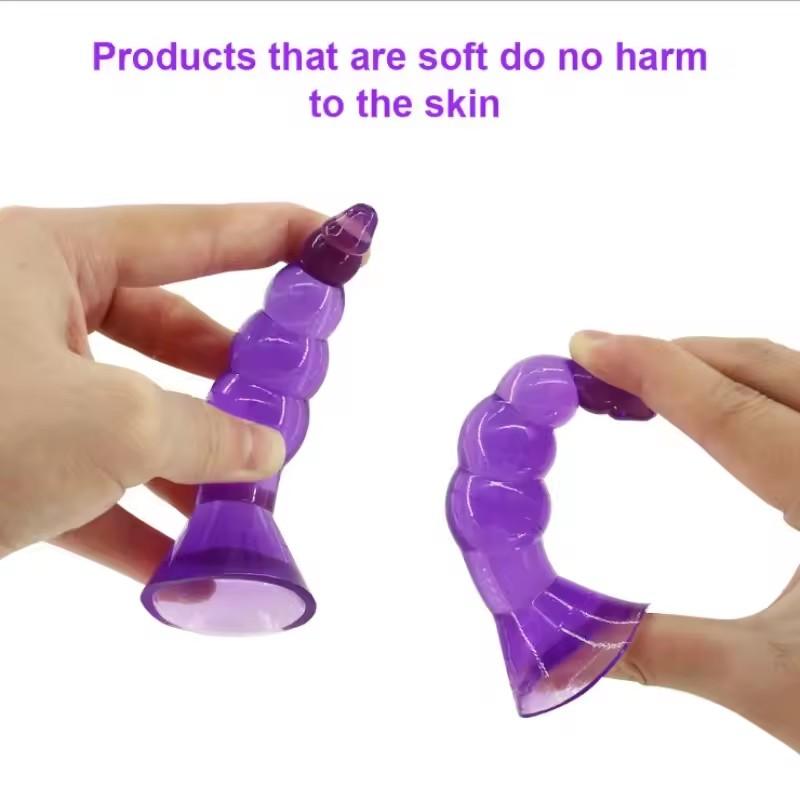 Soft Silicone Anal Plug Anus Masturbator Butt Plugs Expansion Erotic Anal Beads Adult Toy Sexy Anal Toys for Women Gay Couple