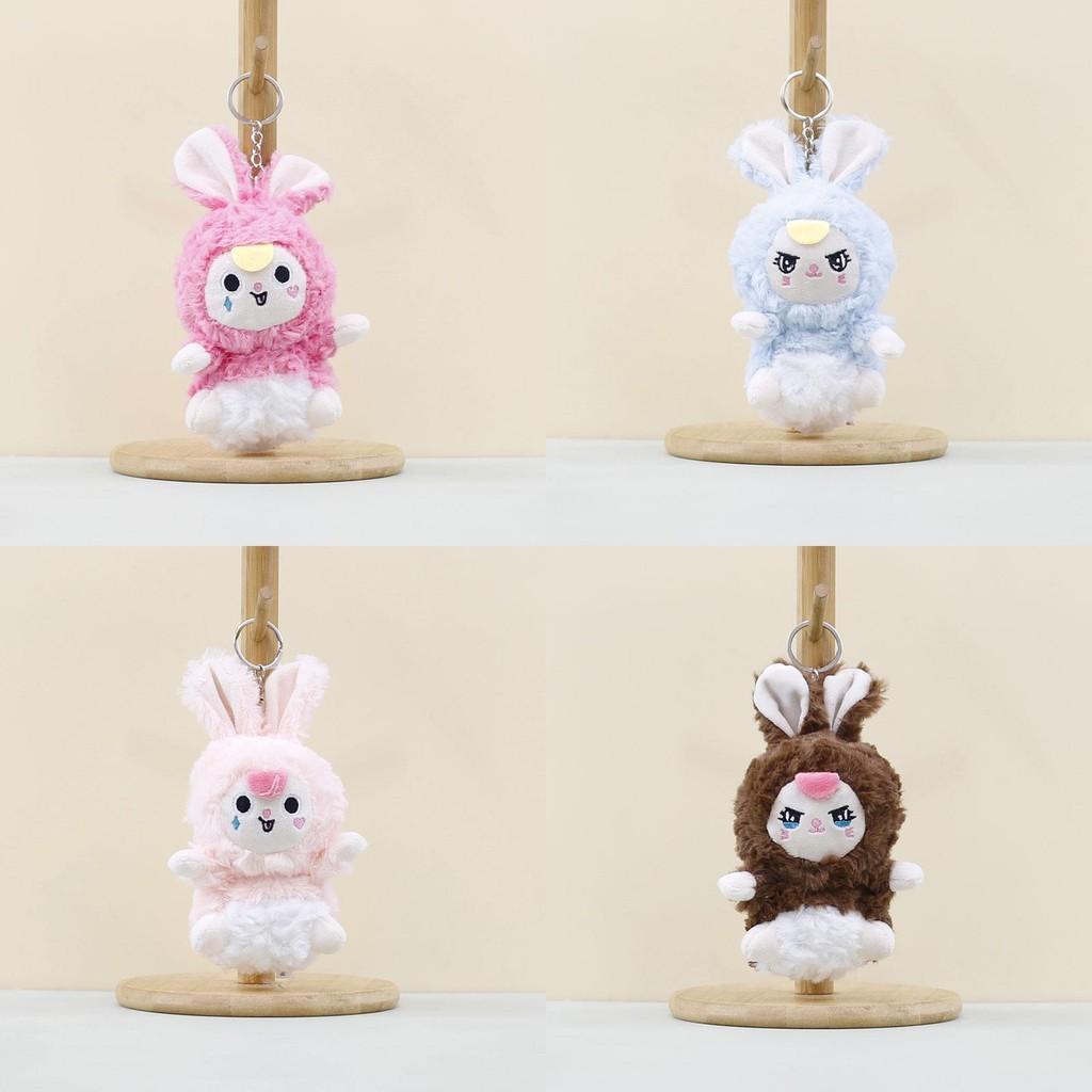 Rabbit Plush Cartoon Toys Keychain Stuffed Dolls Bag Decorations Gifts Kids
