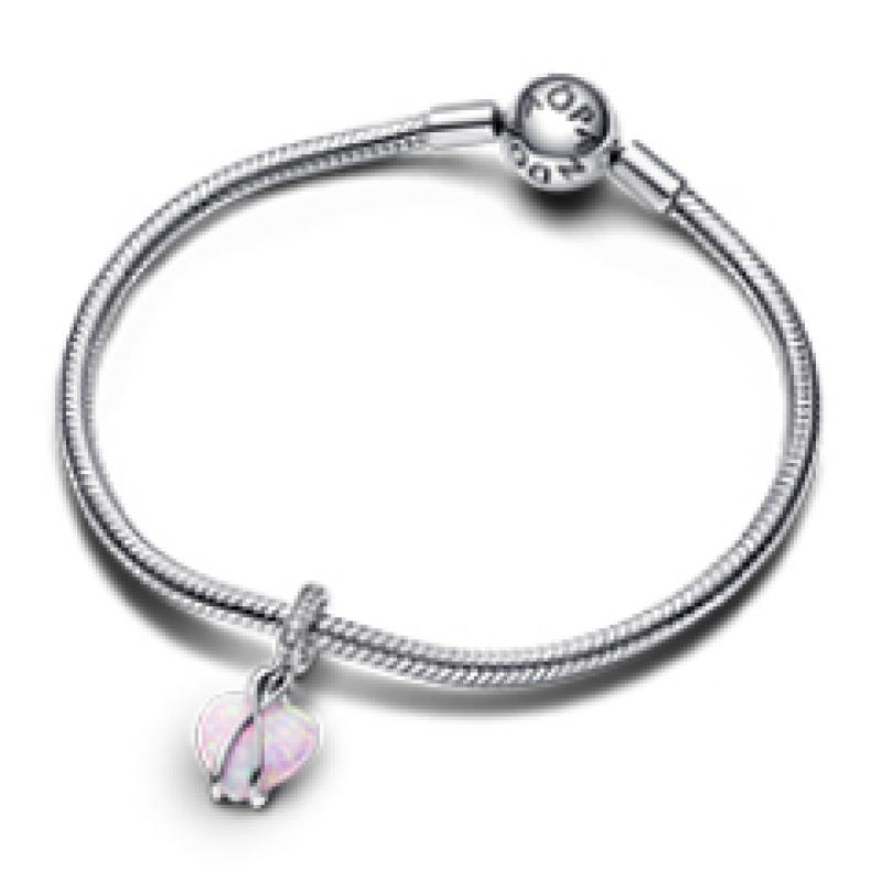 Pandora Mom Opalescent Heart Dangle Charm 793202c01