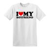 Funny I Love My Boyfriend Heart Gift Joke Novelty Unisexs TShirts Tee Top