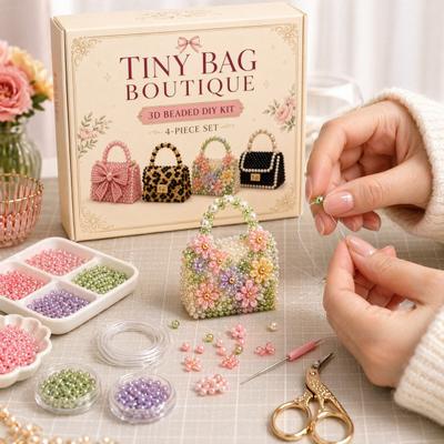 Kit de Meșteșug cu Mărgele 3D, Set Artă cu Mărgele Handmade DIY, Vaci Drăguțe, Păsări, Ciuperci Kit de Mărgelărie pentru Începători, Entuziaști ai Meșteșugurilor,