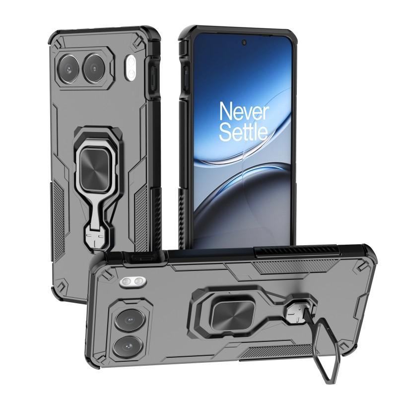 For OnePlus Nord 4 Phone Case WANLONFENG PC TPU Back Cover Kickstand with Tempered Glass