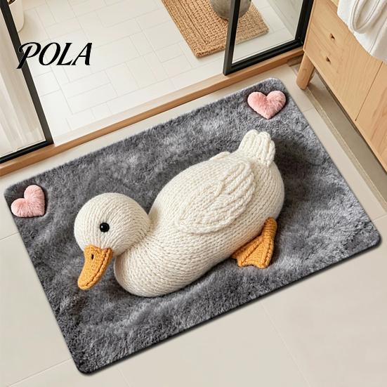 Cute Animal Pattern Bath Mat Mat, Quick Dry Super Absorbent Bathroom Rug, Non-slip for Wood Floors Diatomaceous Earth Rug Home Entrance Kitchen Decor