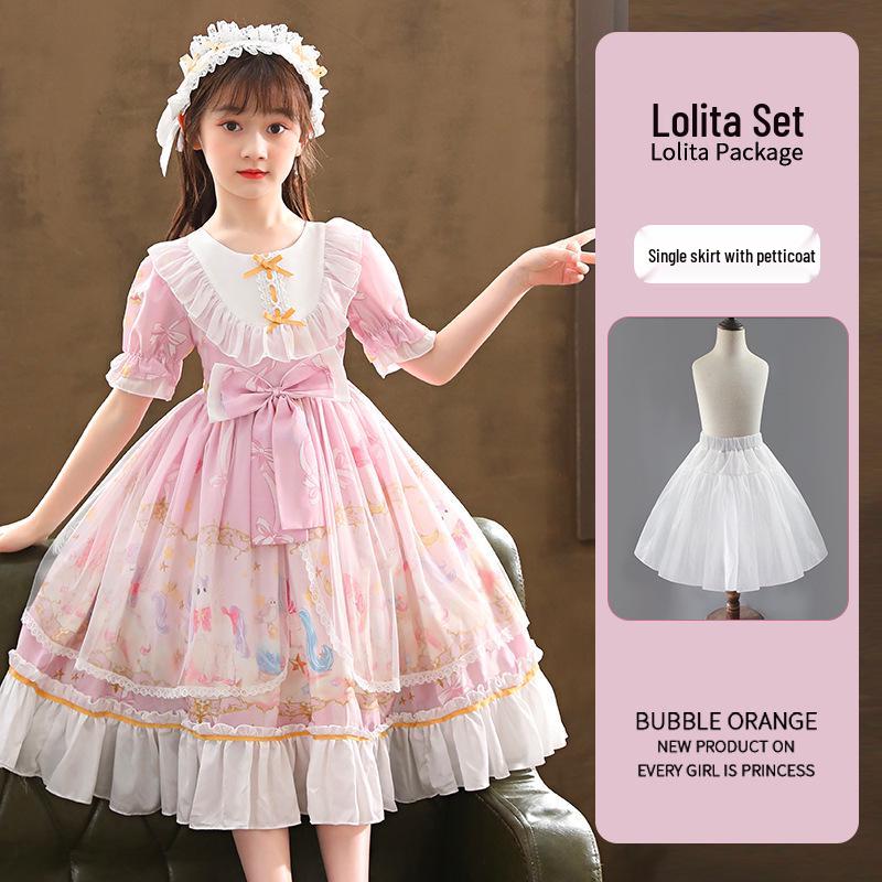 2026 New Lolita Princess Summer Short-Sleeve Stylish Girls' Dress