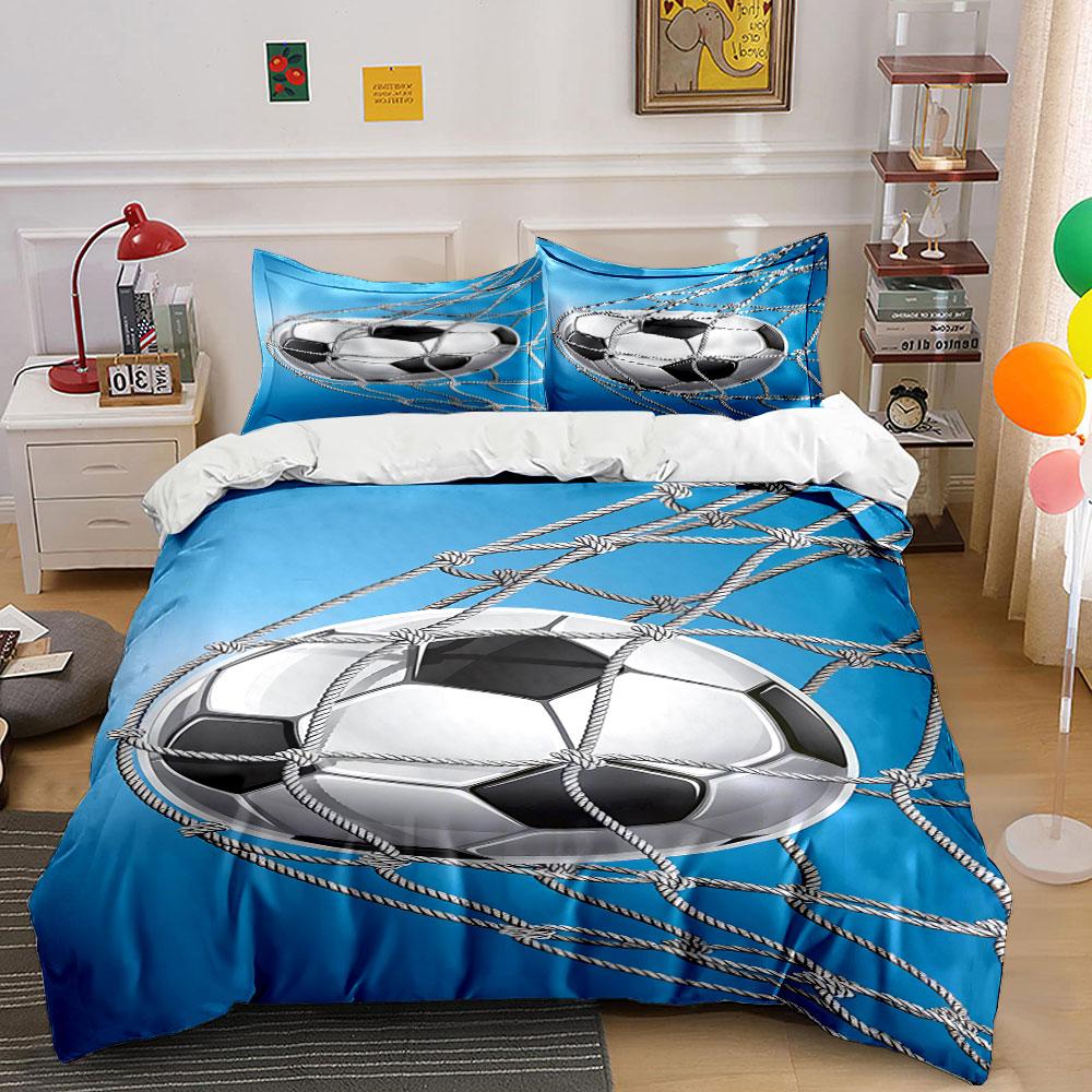 

Soccer ball in net. Bedding sets Duvet cover sets Duvet covers Pillowcases(1 * Duvet Cover 2 * Pillowcases, without duvet insert) 135x200cm