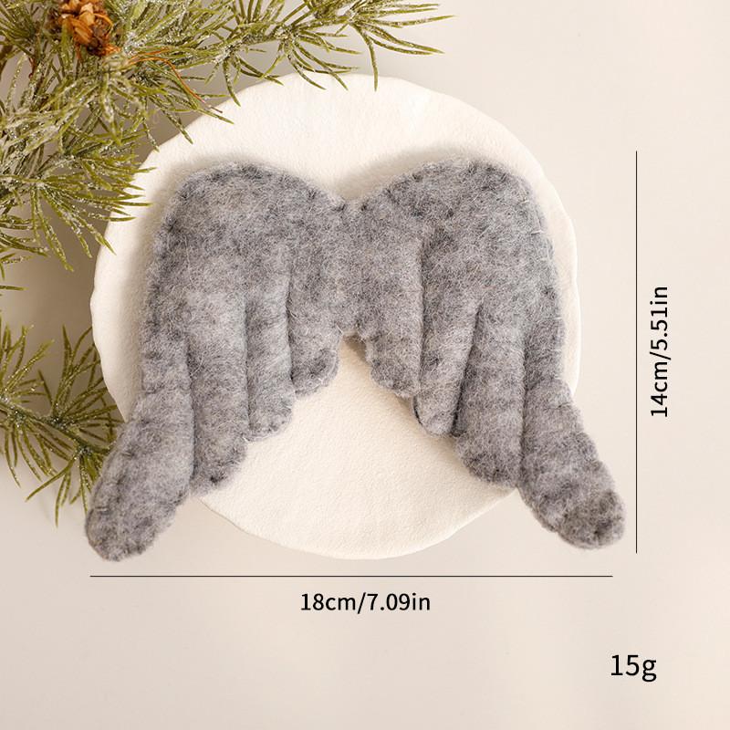 

Christmas Felt Craft Accessories For Diy Angel Wing Decorations Handmade Gift 18cm сірий колір