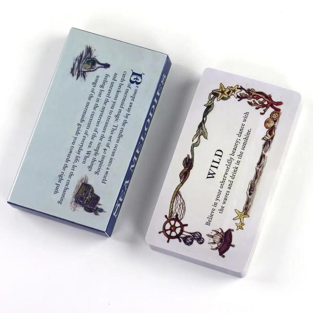 Sea Melodies Oracle Cards A 40 Deck Message From The Mermaids Tarot English Visions Divination Edition Borad Playing Games
