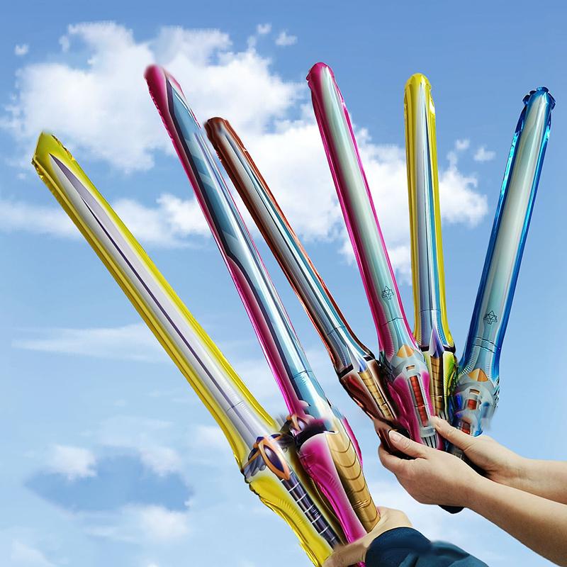 10Pcs Inflatable Sword Aluminum Film Balloon Garden Play Outdoor Games Swords Prop Children'S Toy Party Decoration