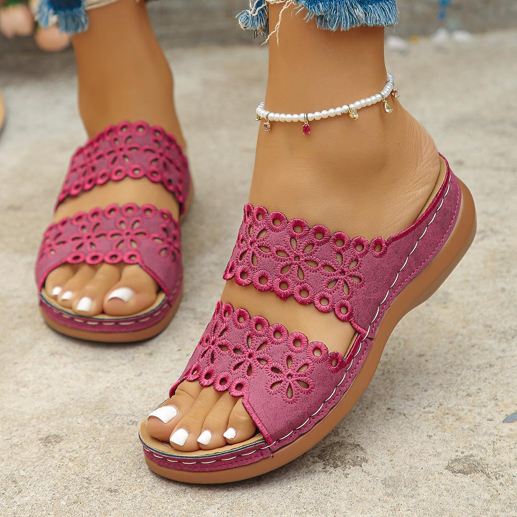 Fashion Women Platform Slippers 2025 New Fish Mouth Wedge Slippers Comfortable Sandals Ladies Peep Toe Ladies Shoes Casual Slides Women