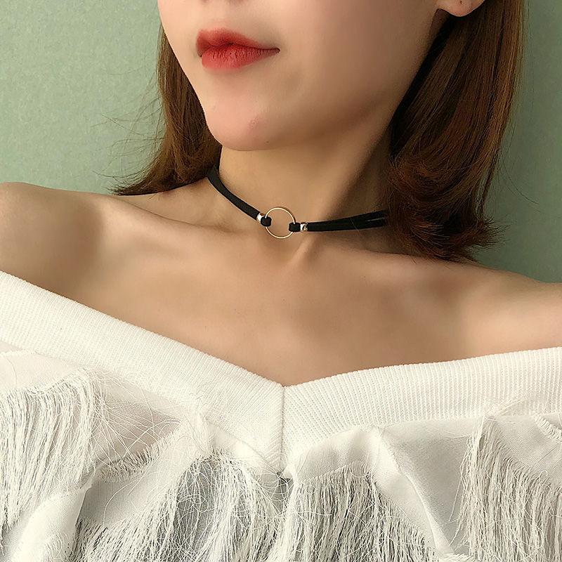 Goth Black Velvet Choker Necklaces Gothic Style Rope Women Neck Decoration Chocker Jewelry On Girl Neck Accessories