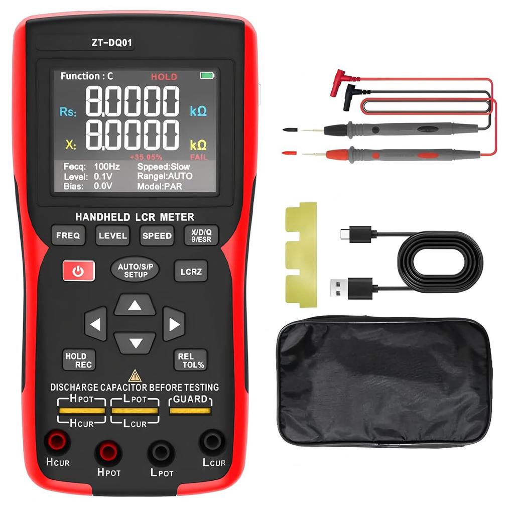 Multifunction LCR Meter Digital Bridge Inductance Capacitance Testers Automatic Recognition Function 2.8  Color Screen