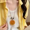 Fresh Fruit Peel Beaded Wood Necklace Clavicle Chain - Versatile Everyday Accessory