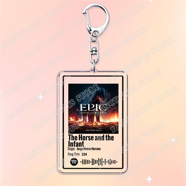 Hot Epic The Musical Songs Keychains for Women Accessories Bag Wouldn't You Like No Longer You Music Keyings Jewelry Fans Gifts
