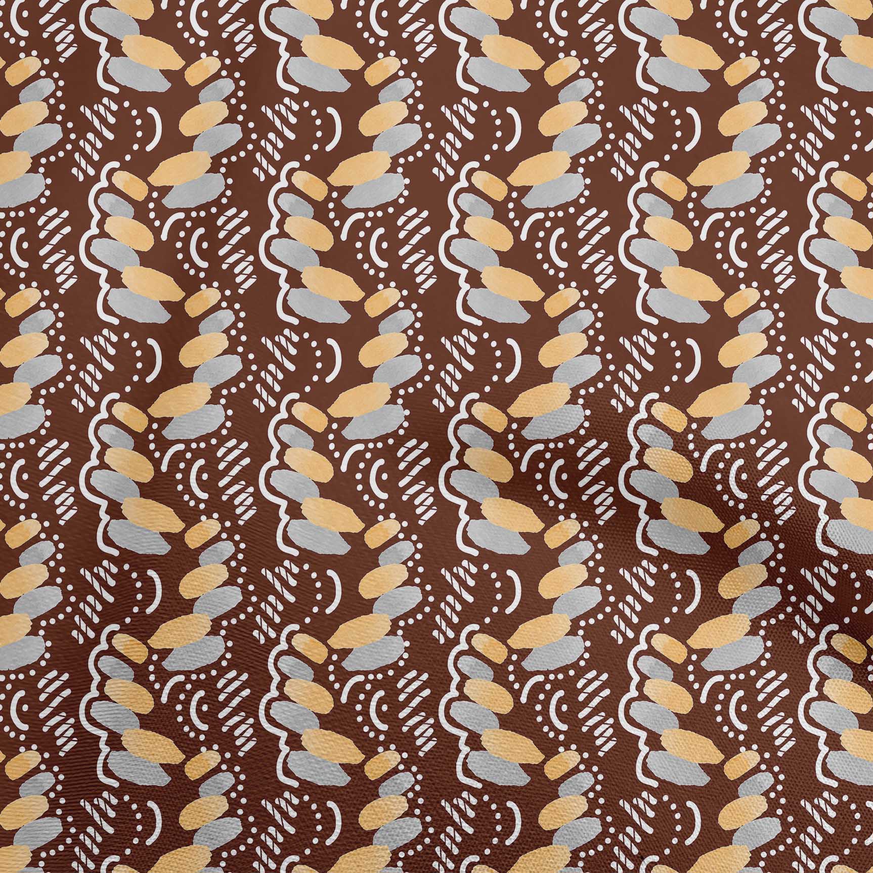 

oneOone Georgette Viscose Black Fabric Abstracts Sewing Material Print Fabric By The Yard 42 Inch 42 Inch Wide - Viscose Chiffon коричневий