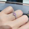 Cross Border New Love Ring Women's Simulation Pink Yellow Simple Zircon Peach Heart Jewelry